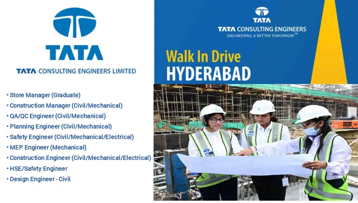 Tata Consulting Engineers Walk-In Drive 2025