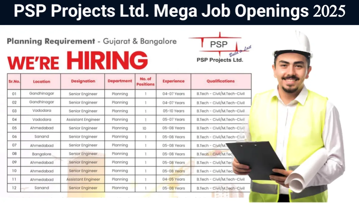 PSP Projects Ltd Recruitment 2025