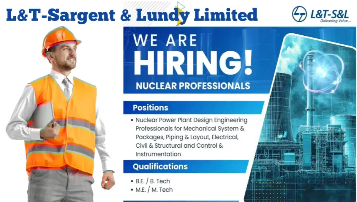 L&T-Sargent & Lundy Limited Recruitment 2025