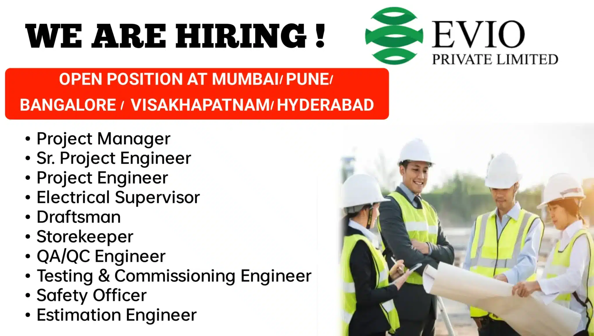 Evio Private Limited Recruitment 2025