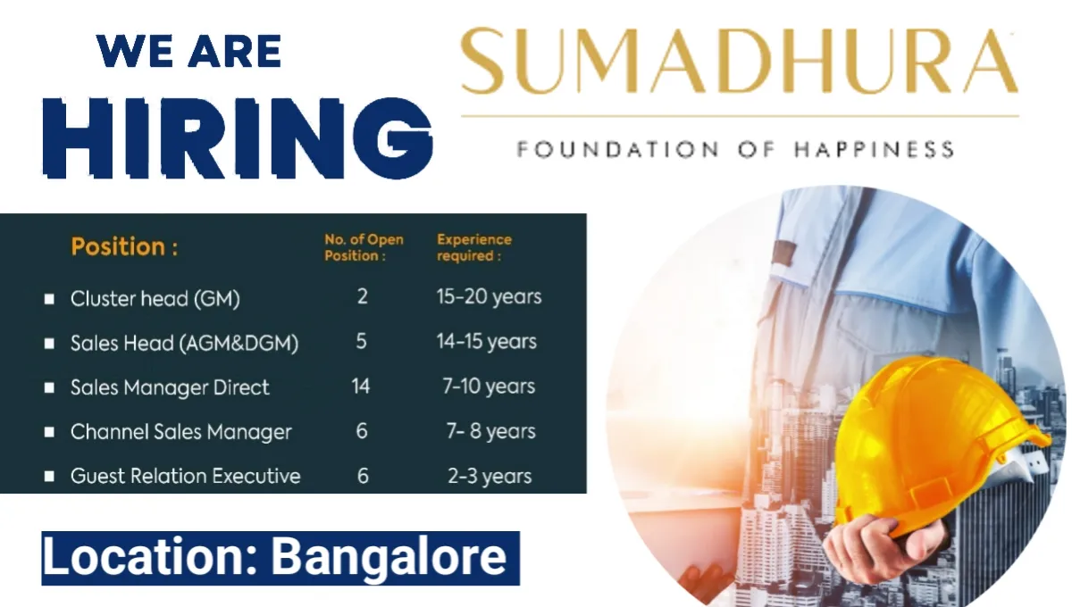 Sumadhura Group Recruitment 2025