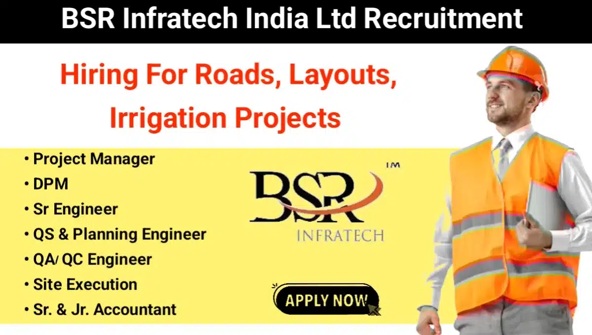 BSR Infratech India Ltd Recruitment 2025