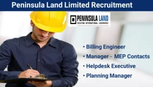 Peninsula Land Limited Vacancy 2025