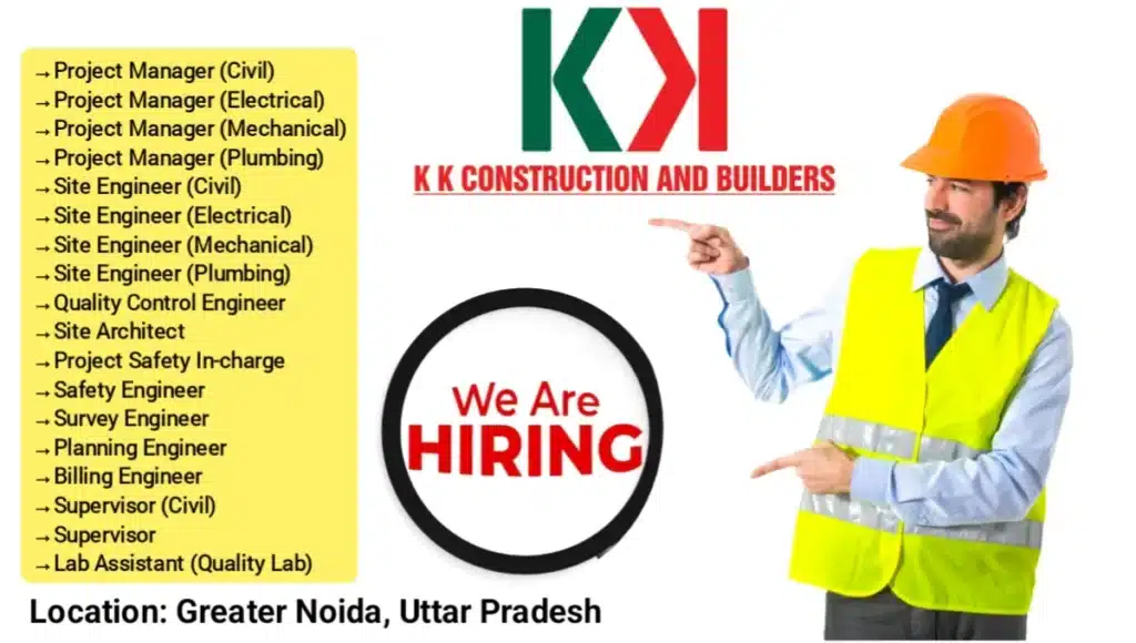 KK Construction and Builders Walk-In Interview