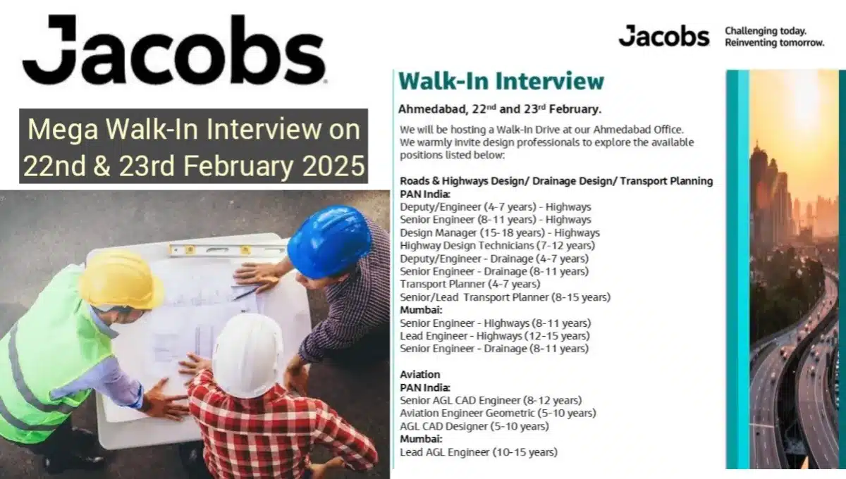 Jacobs Engineering India Pvt Ltd Recruitment Drive 2025