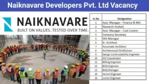 Naiknavare Developers Pvt Ltd Hiring 2025