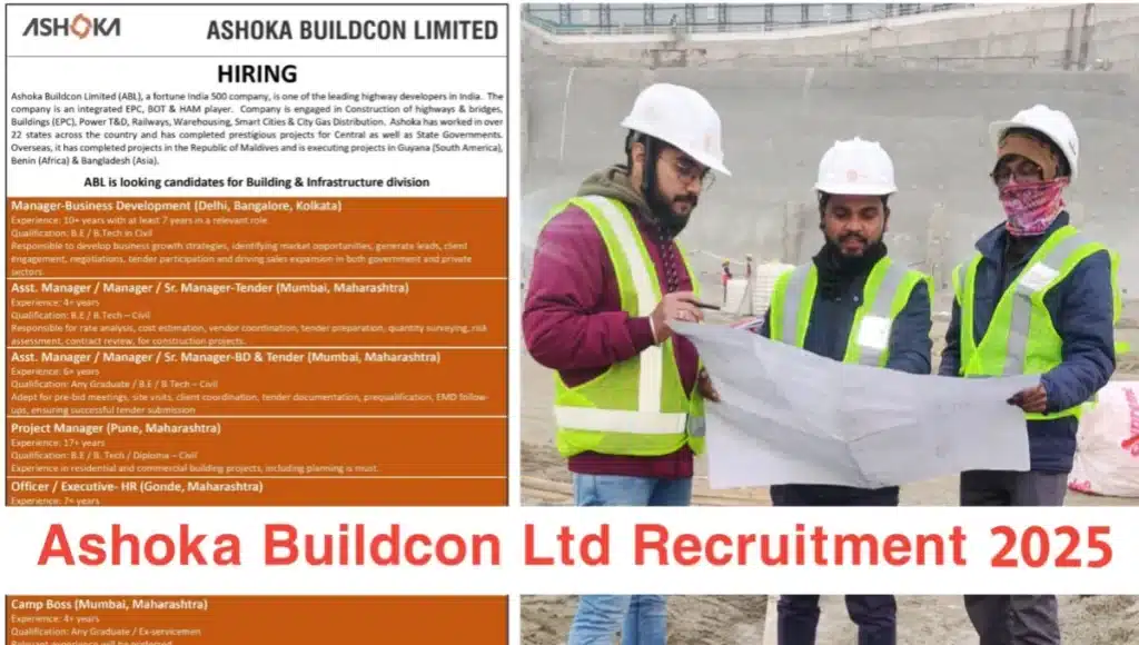 Ashoka Buildcon Ltd Recruitment 2025