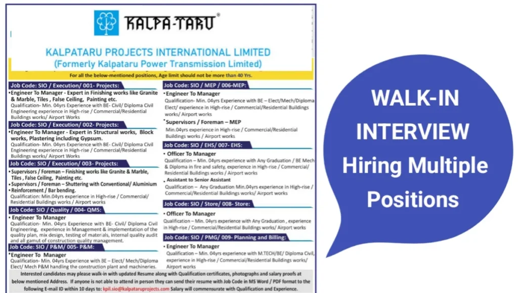 Kalpataru Projects International Ltd Walk-In Drive