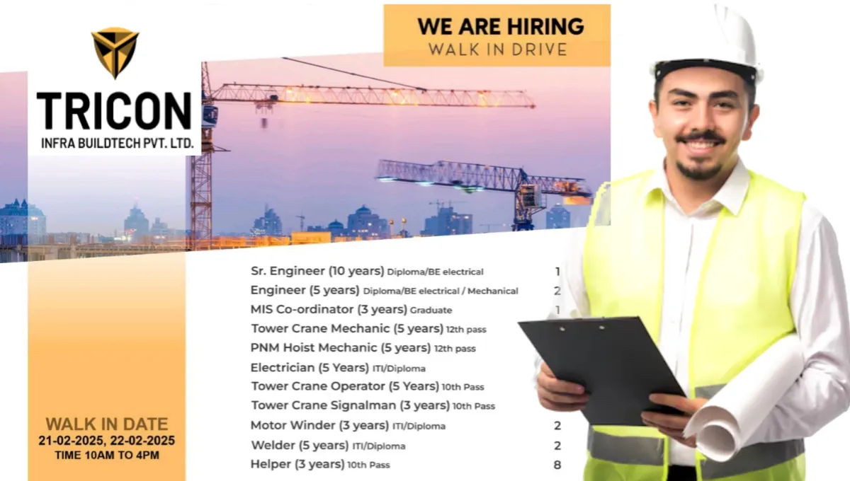 Tricon Infra Buildtech Pvt Ltd Recruitment Drive 2025