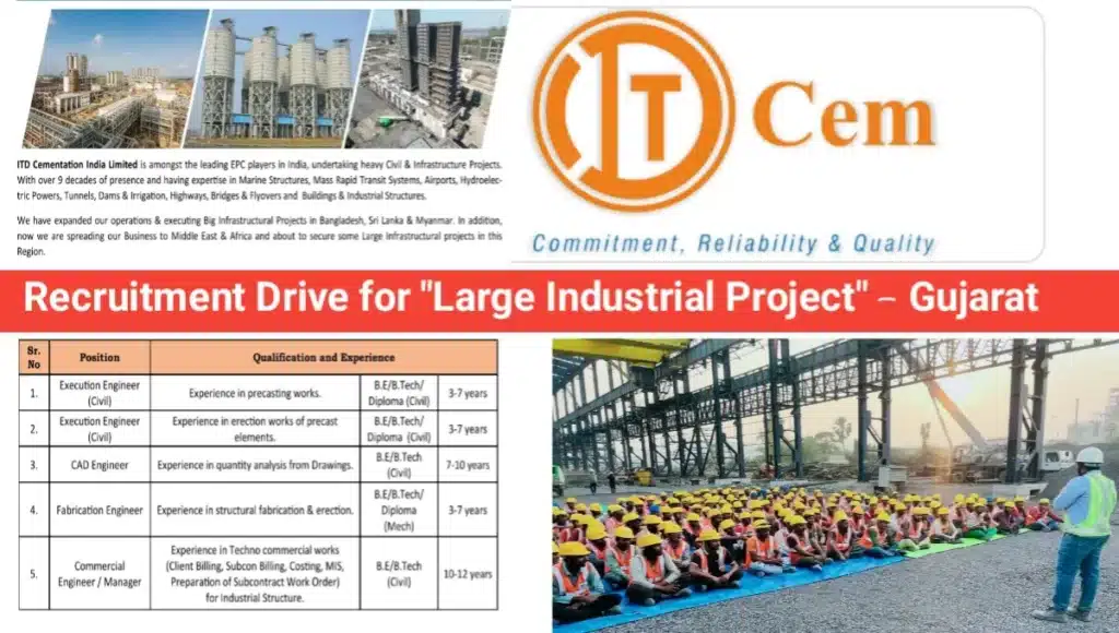 ITD Cementation India Ltd Recruitment Drive 2025