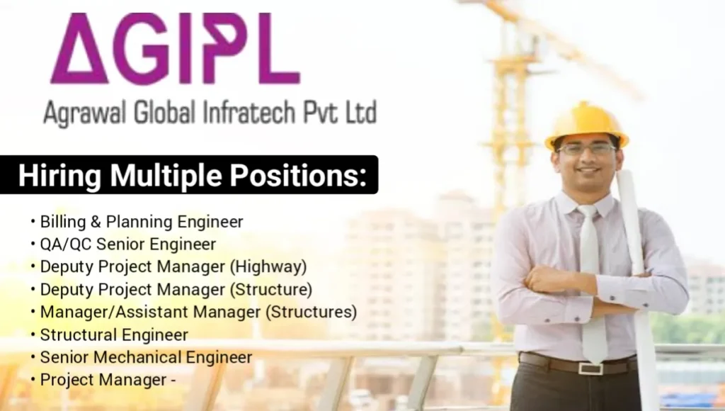 Agrawal Global Infratech Pvt Ltd Hiring 2025