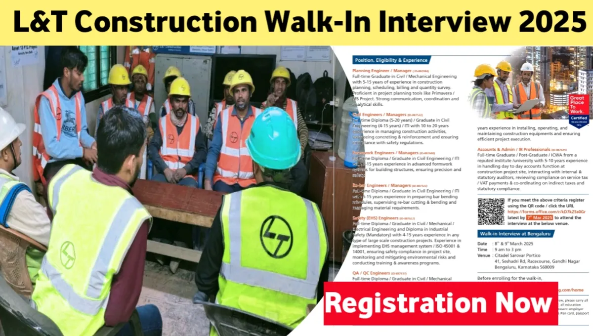 L&T Construction Walk-In Interview 2025