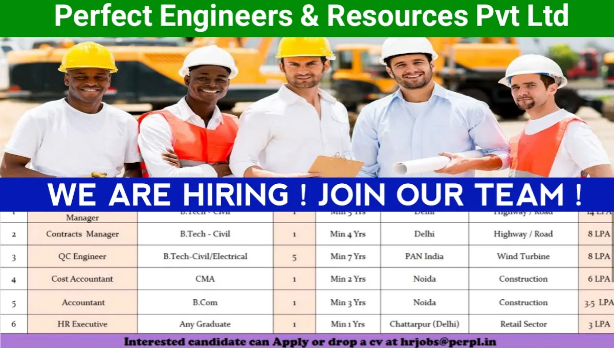 Perfect Engineers & Resources Pvt Ltd Hiring 2025