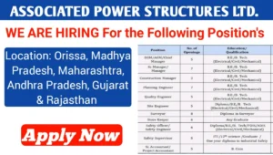 Associated Power Structures Ltd Recruitment