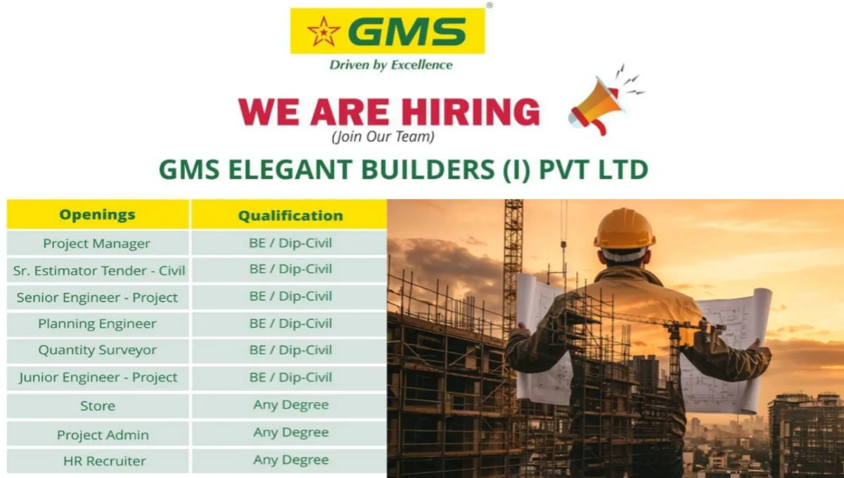 GMS Elegant Builders (I) Pvt Ltd Hiring 2025