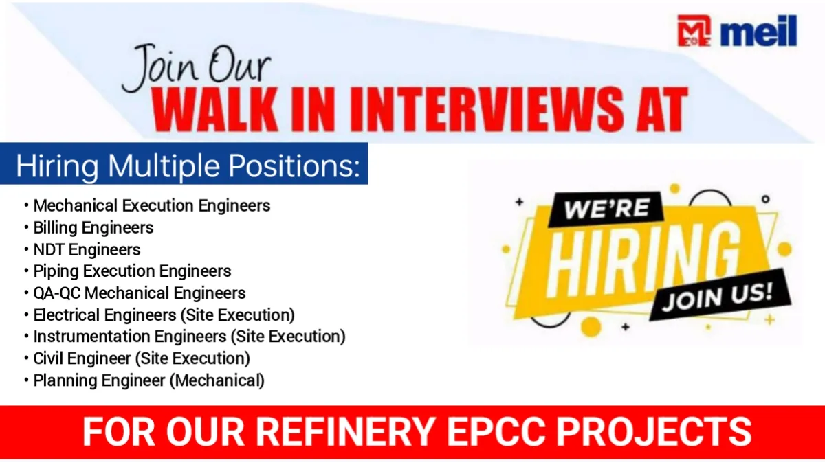 Career Opportunity With MEIL